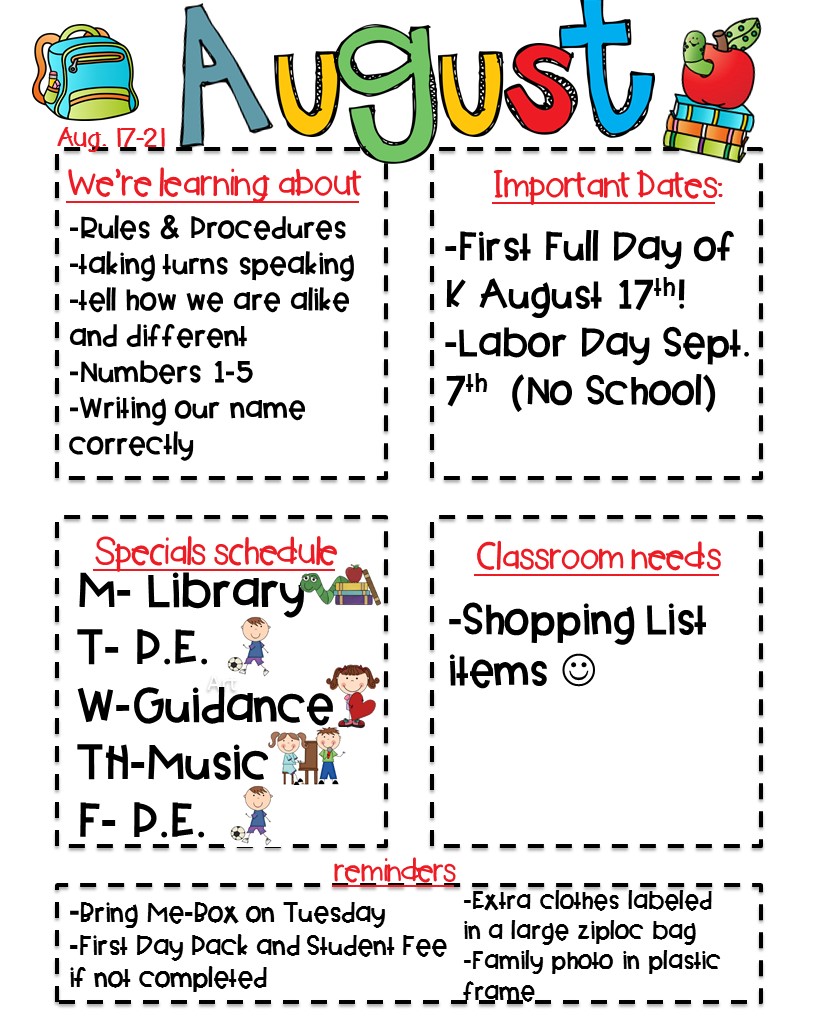 Classroom Newsletter Freebie Kickin' It In Kindergarten