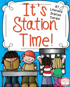 Literacy Station Cards {Giveaway}