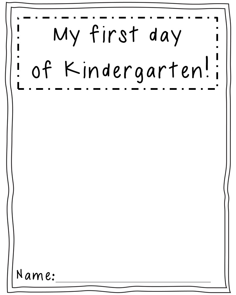 First Day Activities In Kindergarten