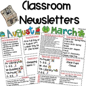Classroom Newsletter Freebie
